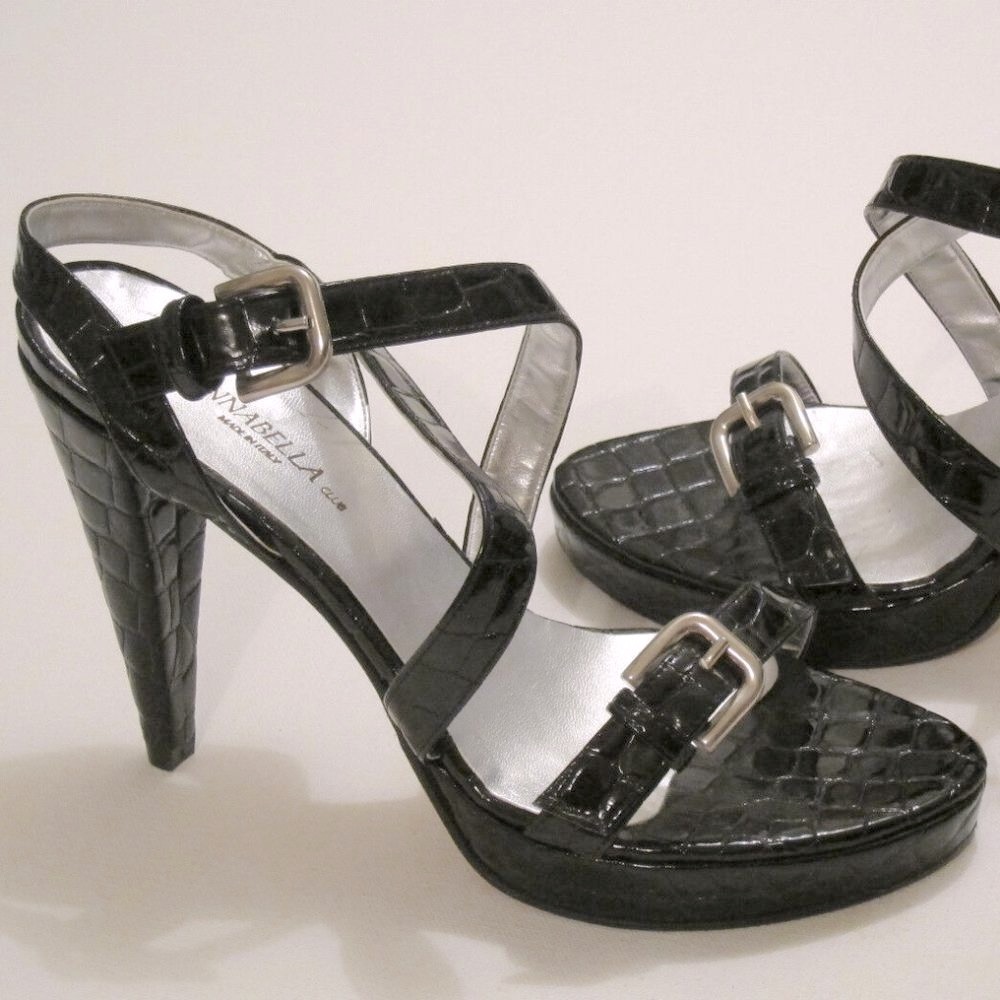 Annabella Club shoes strappy alligator texture 9